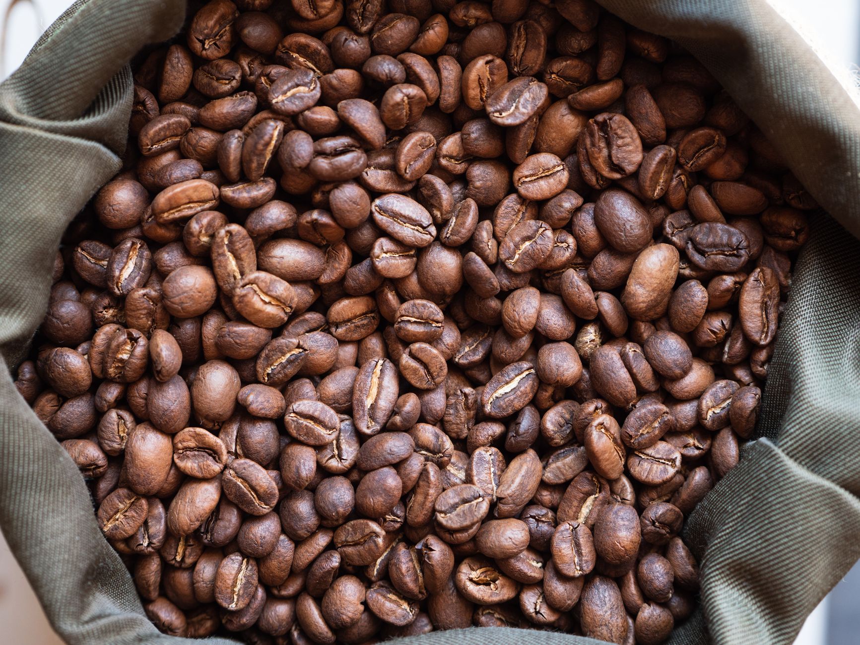 Several bags of Italian coffee blends arranged on a counter